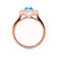 - Chatham® Aqua Spinel & Lab Diamond 18k Rose Gold Engagement Ring Lily Arkwright