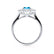 - Chatham® Aqua Spinel & Lab Diamond 950 Platinum Halo Engagement Ring Lily Arkwright