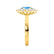 - Chatham® Aqua Spinel & Lab Diamond 18k Yellow Gold Engagement Ring Lily Arkwright