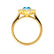 - Chatham® Aqua Spinel & Lab Diamond 18k Yellow Gold Engagement Ring Lily Arkwright