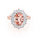 - Chatham® Champagne Sapphire & Lab Diamond 18k Rose Gold Engagement Ring Lily Arkwright