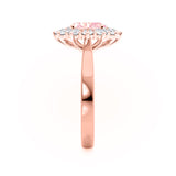 - Chatham® Champagne Sapphire & Lab Diamond 18k Rose Gold Engagement Ring Lily Arkwright