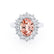 - Chatham® Champagne Sapphire & Lab Diamond 18k White Gold Halo Engagement Ring Lily Arkwright