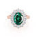 - Chatham® Emerald & Lab Diamond 18k Rose Gold Engagement Ring Lily Arkwright