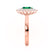 - Chatham® Emerald & Lab Diamond 18k Rose Gold Engagement Ring Lily Arkwright