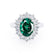 - Chatham® Emerald & Lab Diamond 950 Platinum Halo Engagement Ring Lily Arkwright