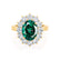 - Chatham® Emerald & Lab Diamond 18k Yellow Gold Engagement Ring Lily Arkwright