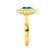 - Chatham® Emerald & Lab Diamond 18k Yellow Gold Engagement Ring Lily Arkwright
