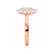 DIANA - Iconic Oval Moissanite & Lab Diamond 18k Rose Gold Engagement Ring Lily Arkwright