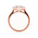 DIANA - Iconic Oval Moissanite & Lab Diamond 18k Rose Gold Engagement Ring Lily Arkwright