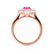 - Chatham® Pink Sapphire & Lab Diamond 18k Rose Gold Engagement Ring Lily Arkwright