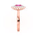 - Chatham® Pink Sapphire & Lab Diamond 18k Rose Gold Engagement Ring Lily Arkwright