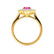 - Chatham® Pink Sapphire & Lab Diamond 18k Yellow Gold Engagement Ring Lily Arkwright