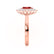 - Chatham® Ruby & Lab Diamond 18k Rose Gold Engagement Ring Lily Arkwright