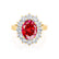 - Chatham® Ruby & Lab Diamond 18k Yellow Gold Engagement Ring Lily Arkwright