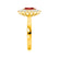 - Chatham® Ruby & Lab Diamond 18k Yellow Gold Engagement Ring Lily Arkwright
