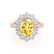 Chatham® Yellow Sapphire & Lab Diamond 18k Rose Gold Engagement Ring Lily Arkwright