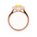 Chatham® Yellow Sapphire & Lab Diamond 18k Rose Gold Engagement Ring Lily Arkwright