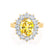 - Chatham® Yellow Sapphire & Lab Diamond 18k Yellow Gold Engagement Ring Lily Arkwright