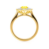 - Chatham® Yellow Sapphire & Lab Diamond 18k Yellow Gold Engagement Ring Lily Arkwright