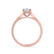 ELENA - Round Moissanite Solitaire 18k Rose Gold Cathedral Ring Engagement Ring Lily Arkwright