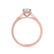 ELENA - Round Natural Diamond Solitaire 18k Rose Gold Cathedral Ring Engagement Ring Lily Arkwright