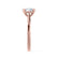 ELENA - Round Natural Diamond Solitaire 18k Rose Gold Cathedral Ring Engagement Ring Lily Arkwright