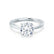 ELENA - Round Moissanite Solitaire 950 Platinum Cathedral Ring Engagement Ring Lily Arkwright