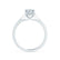 ELENA - Round Moissanite Solitaire 950 Platinum Cathedral Ring Engagement Ring Lily Arkwright
