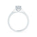 ELENA - Round Natural Diamond Solitaire 18k White Gold Cathedral Ring Engagement Ring Lily Arkwright
