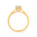ELENA - Round Moissanite Solitaire 18k Yellow Gold Cathedral Ring Engagement Ring Lily Arkwright