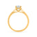 ELENA - Round Natural Diamond Solitaire 18k Yellow Gold Cathedral Ring Engagement Ring Lily Arkwright
