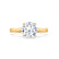 ELENA - Round Moissanite Solitaire 18k Yellow Gold Cathedral Ring Engagement Ring Lily Arkwright