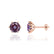 ELOISE - Round Alexandrite 18k Rose Gold Lotus Leaf Stud Earrings Earrings Lily Arkwright