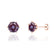 ELOISE - Round Alexandrite 18k Rose Gold Lotus Leaf Stud Earrings Earrings Lily Arkwright