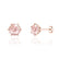 ELOISE - Round Champagne Sapphire 18k Rose Gold Lotus Leaf Stud Earrings Earrings Lily Arkwright