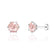 ELOISE - Round Champagne Sapphire Platinum Lotus Leaf Stud Earrings Earrings Lily Arkwright