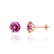 ELOISE - Round Pink Sapphire 18k Rose Gold Lotus Leaf Stud Earrings Earrings Lily Arkwright