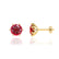 ELOISE - Round Ruby 18k Yellow Gold Lotus Leaf Stud Earrings Earrings Lily Arkwright
