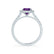 ESME - Radiant Lab-Grown Alexandrite & Diamond 18k White Gold Halo Engagement Ring Lily Arkwright