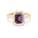 ESME - Emerald Lab-Grown Alexandrite & Diamond 18k Yellow Gold Halo Engagement Ring Lily Arkwright