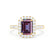 ESME - Emerald Lab-Grown Alexandrite & Diamond 18k Yellow Gold Halo Engagement Ring Lily Arkwright