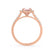 ESME - Lab-Grown Champagne Sapphire & Diamond 18k Rose Gold Halo Engagement Ring Lily Arkwright