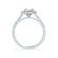 ESME - Lab-Grown Champagne Sapphire & Diamond 18k White Gold Halo Engagement Ring Lily Arkwright
