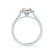 ESME - Radiant Lab-Grown Champagne Sapphire & Diamond Platinum 950 Halo Engagement Ring Lily Arkwright