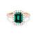 ESME - Emerald Lab-Grown Emerald & Diamond 18K Rose Gold Ring Engagement Ring Lily Arkwright