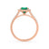 ESME - Lab-Grown Emerald & Diamond 18K Rose Gold Ring Engagement Ring Lily Arkwright