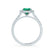 ESME - Radiant Lab-Grown Emerald & Diamond Platinum 950 Halo Engagement Ring Lily Arkwright