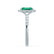 ESME - Radiant Lab-Grown Emerald & Diamond 18k White Gold Halo Engagement Ring Lily Arkwright