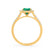 ESME - Lab-Grown Emerald & Diamond 18K Yellow Gold Ring Engagement Ring Lily Arkwright